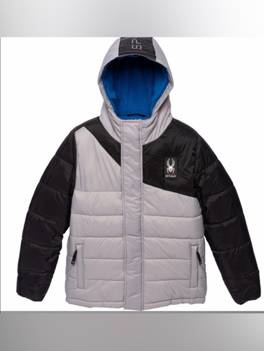 black Spyder Boy's Circuit Puffer Jacket Sz S 7/8